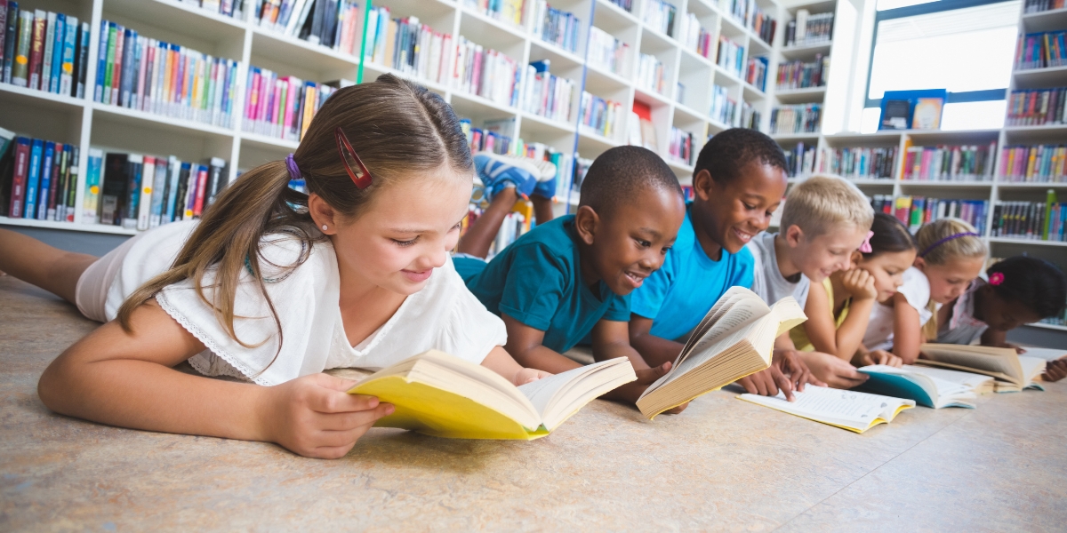 kids at the library